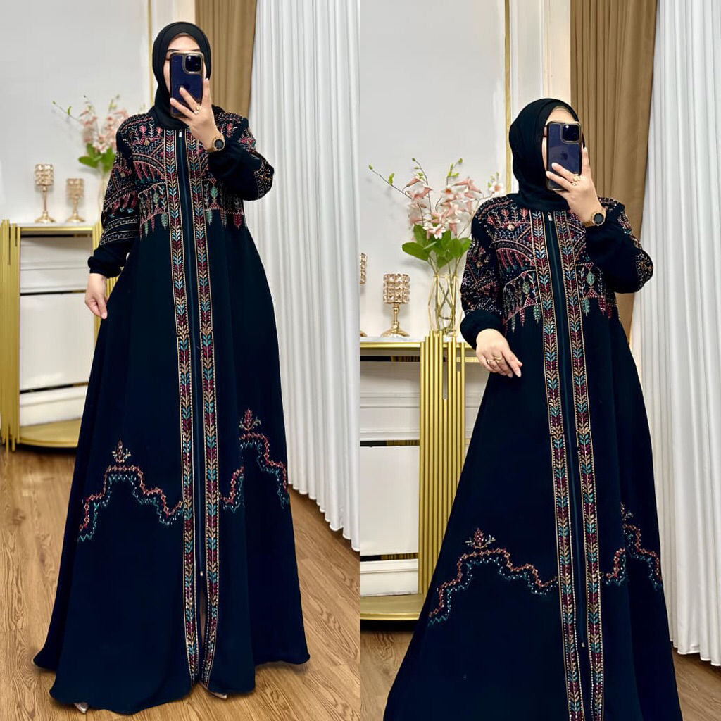 Abaya Turkey Jetblack//Gamis Turkey Terlaris//Abaya Original