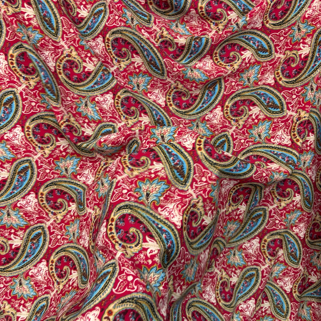 Kain Moscrepe Motif Paisley – Bahan Lembut & Jatuh Elegan (0.5 Meter) Ck