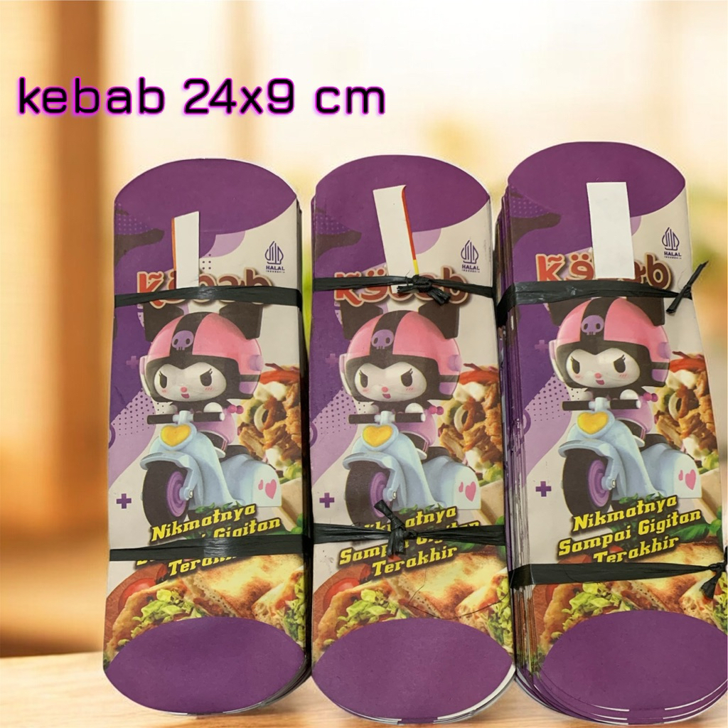 100 pcs kertas kebab murah|kertas kemasan bungkus kebab tarikan|bungkus kebab kekinian|bungkus kebab