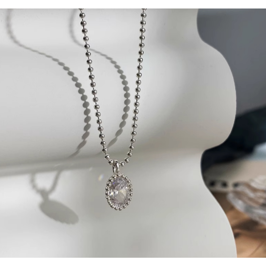 Aksesoris Grosir Medan Kalung 925 Sterling Silver Wanita Korea Adjustable