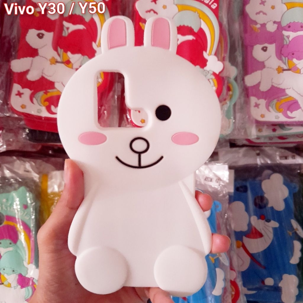 Vivo Y30 / Y50 Case Softcase Boneka 3D Karakter