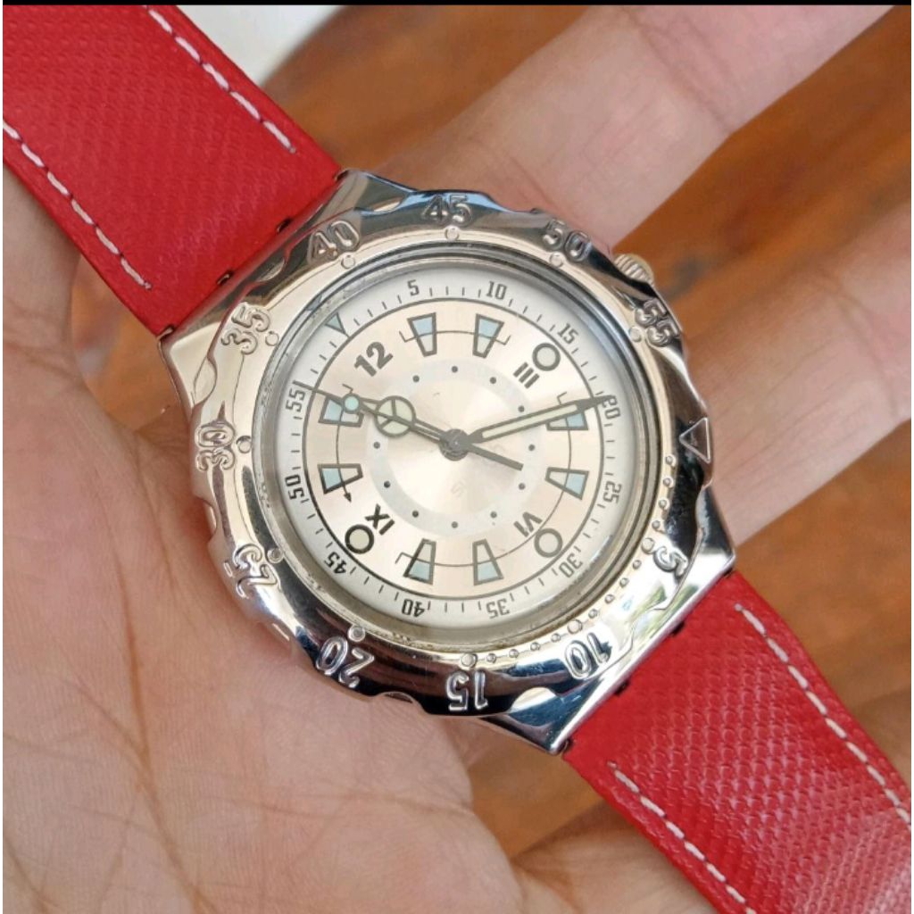 Swatch Irony Scuba AG1994 Leather Strap