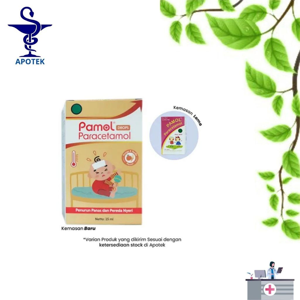 Pamol Drops 15ml Paracetamol Bayi Demam Nyeri