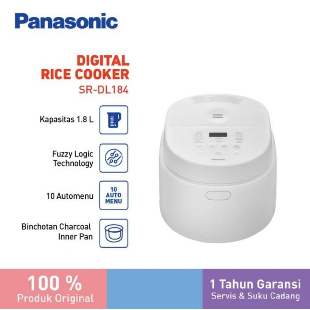 PANASONIC MUKTIFUNCTIONAL DIGITAL RICE COOKER 1,8L SR-DL184WSR