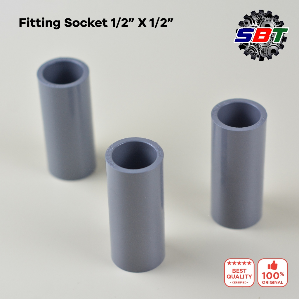 Fitting Socket 1/2” AW Konektor Sambungan Pipa PVC Rucika Power