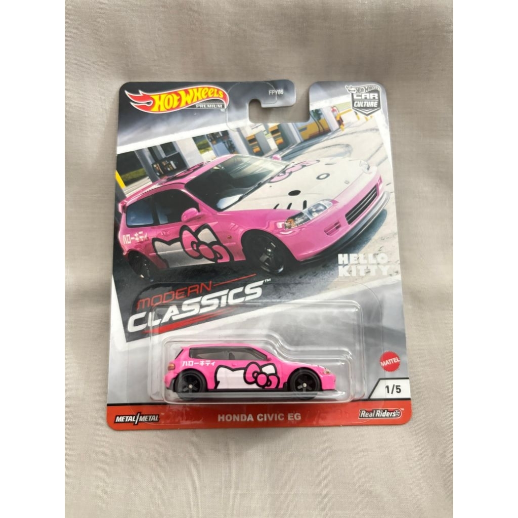 HOT WHEELS PREMIUM HONDA CIVIC EG HELLO KITTY
