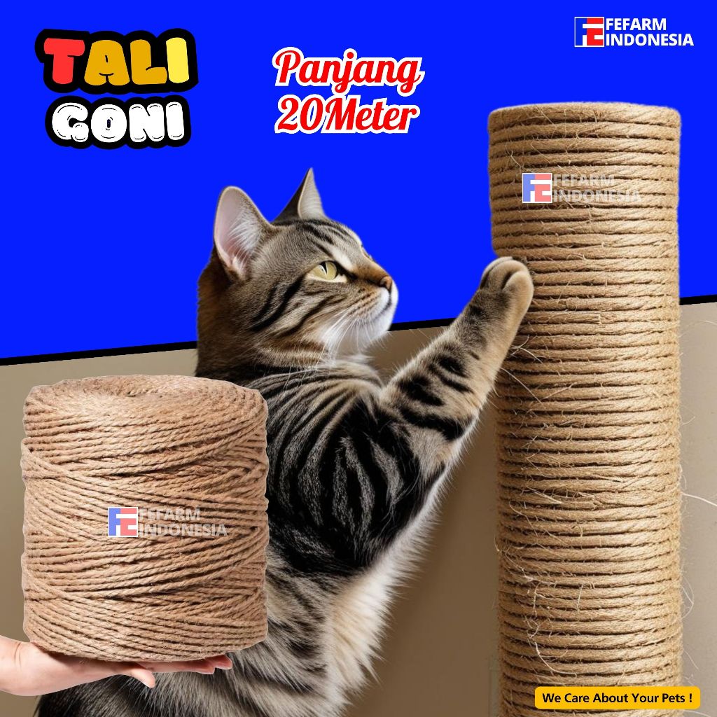 TALI GONI - Tali Cakaran Kucing Garukan Kucing Mainan Kucing Cat Condo Cat Scratcher Papan Garukan K