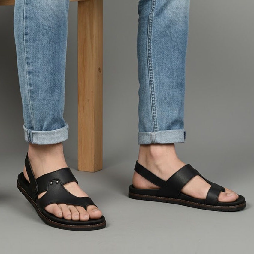 Sandal Kulit Asli Terbaru Pria Kasual Ukuran 39-44 - RIOT TEVEZ