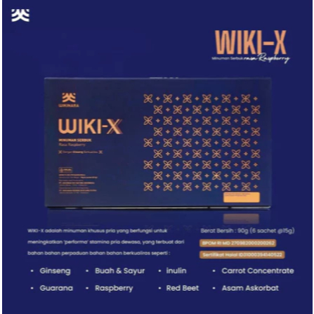 WIKI-X Minuman Kebugaran – Ekstrak Ginseng Guarana – Bantu Pulihkan Energi