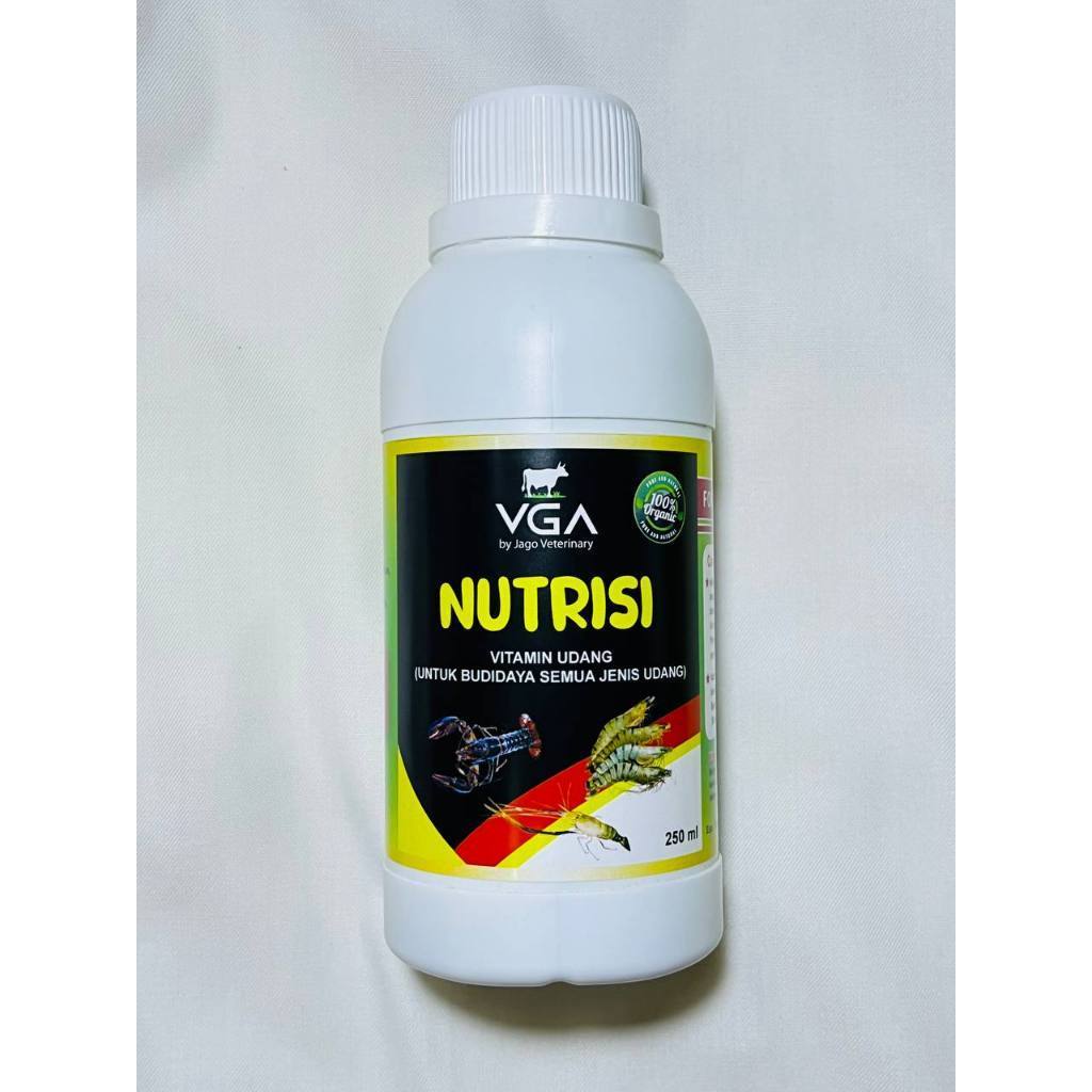 VGT NUTRISI IKAN DAN UDANG 250 ML - Nutrisi Organik Penggemuk, Mempercepat Pertumbuhan Ikan