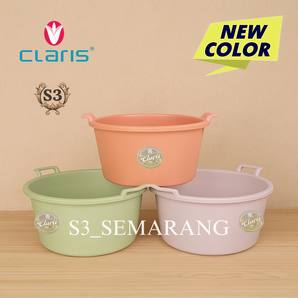 Baskom Plastik Besar 24 Liter Tanpa Tutup Claris Baskom Anti Pecah TUFF 3251