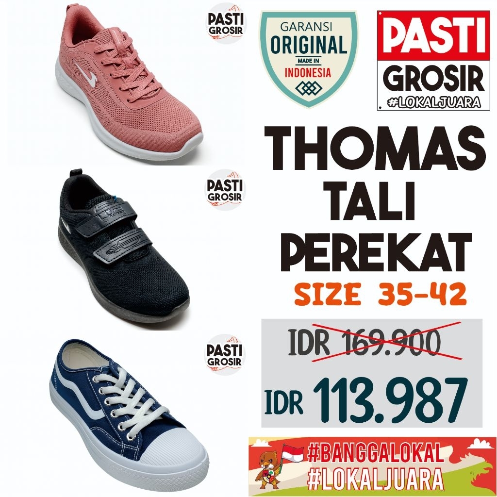 Thomas Sepatu Size 35-42 Sepatu Thomas Lc 08 Warna Sepatu Perekat Sepatu Tali Thomas Pasti Grosir