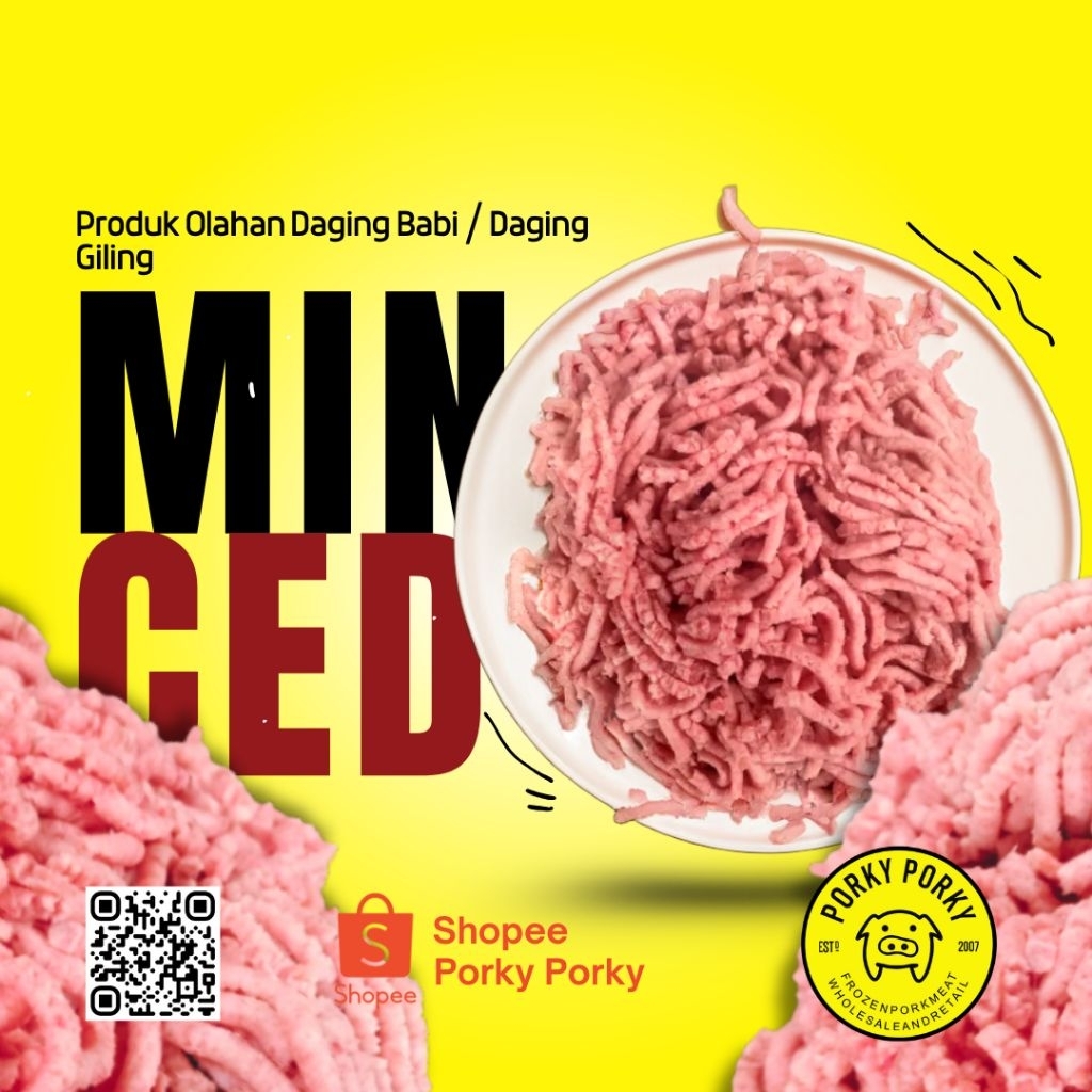 Pork Minced / Daging Babi Cincang / Daging Giling Babi