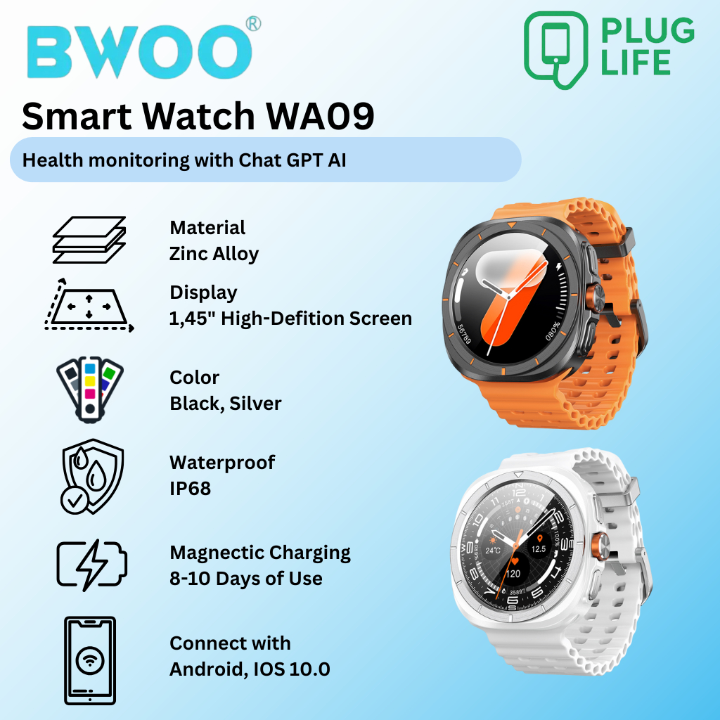 Smart Watch BWOO WA09 IP68 Health Monitoring