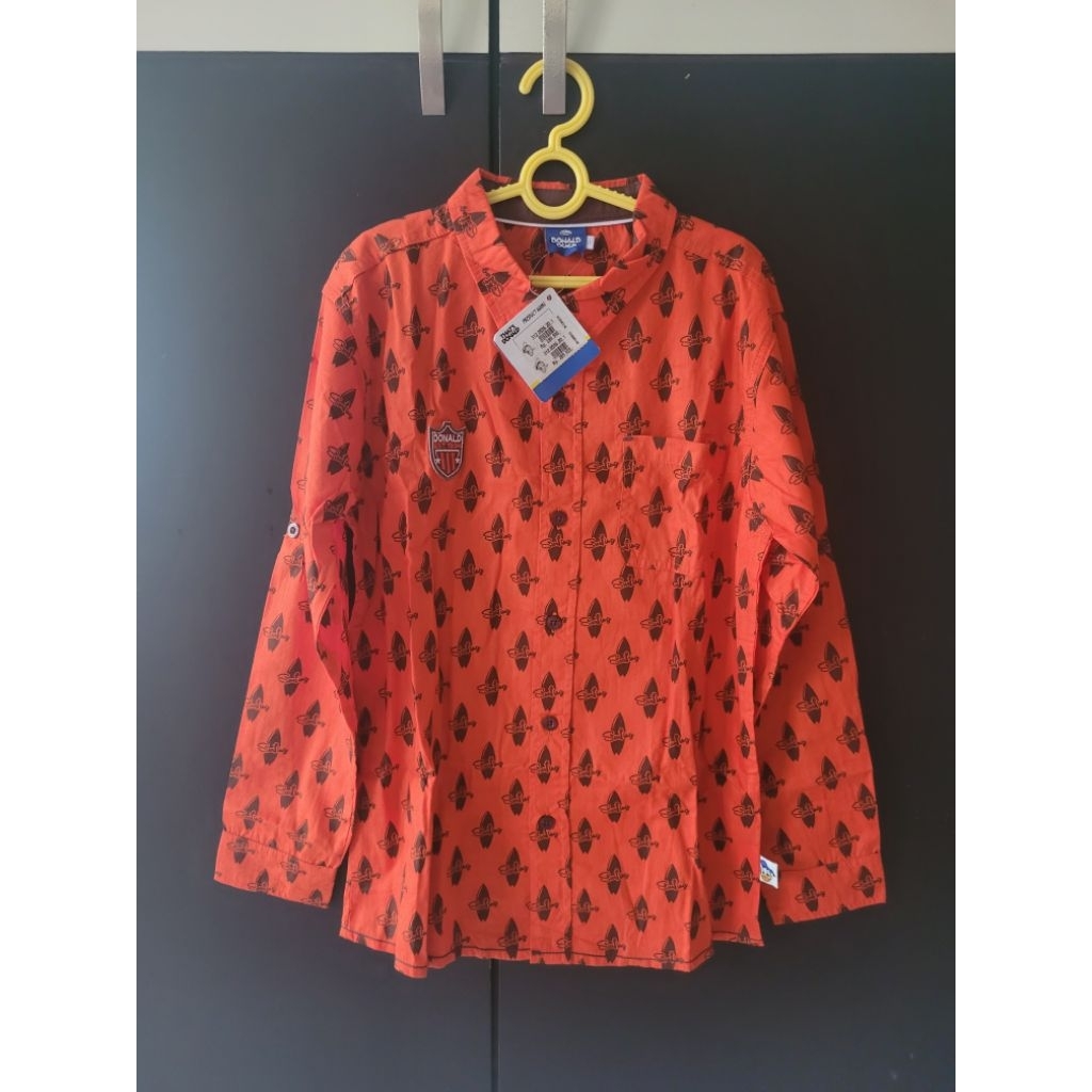 Kemeja lengan panjang Donald Duck size 10