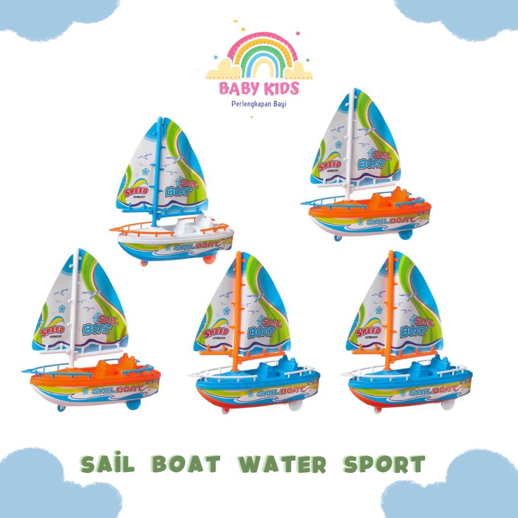 Sail Boat Water Sport || mainan perahu layar plastik