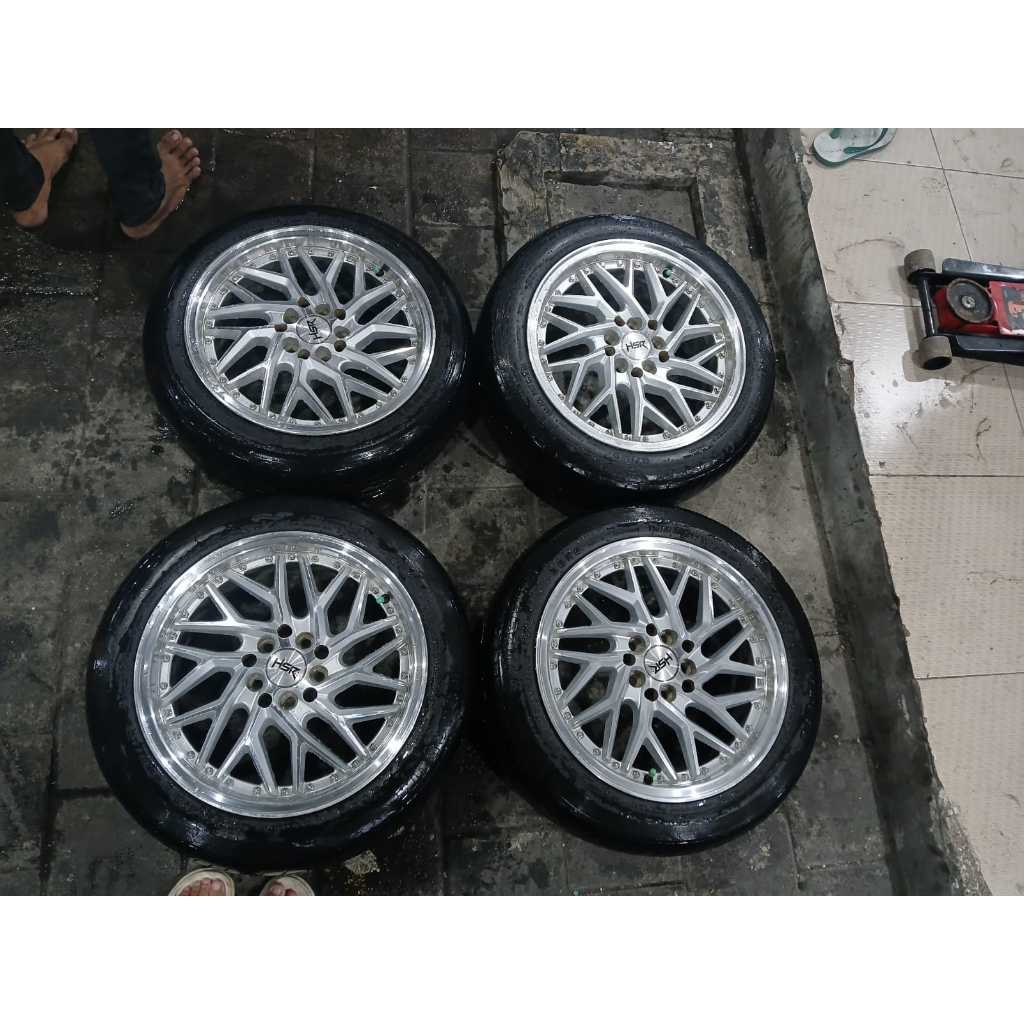 Velg Racing HSR Sepulu Ring 16 Silver Polish hole 5 cocok buat sienta,avanza,inova,brv,dll