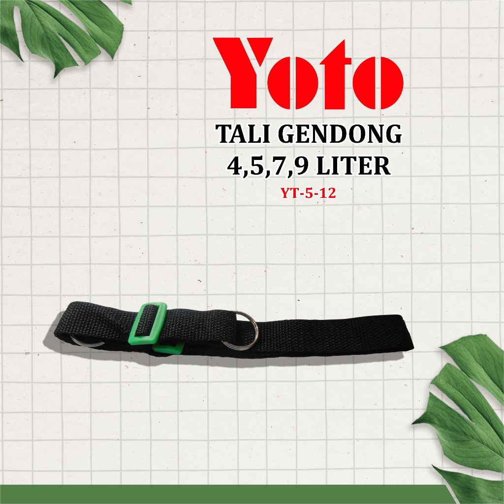 Tali Gendong YOTO 4,5,7,9 Liter (YT-5-12) - Sparepart Sprayer Manual