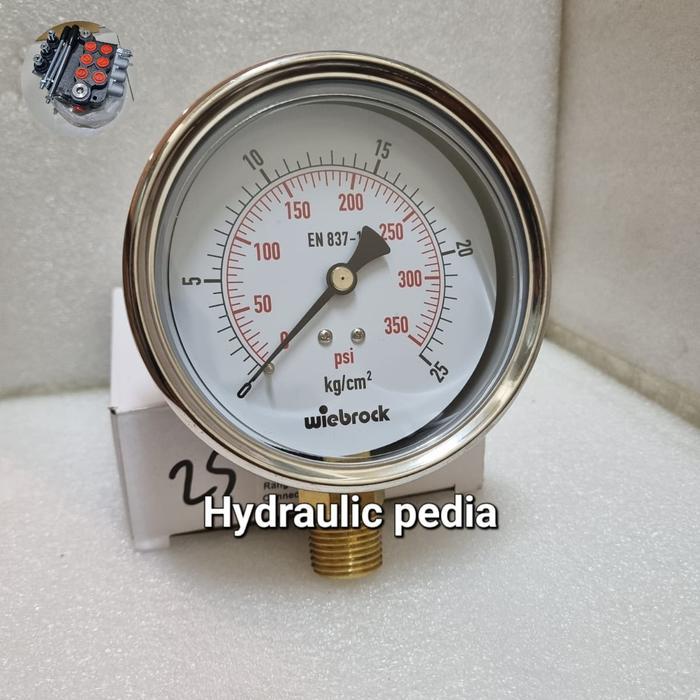 25 bar pressure gauge 4 inch wiebrock // 350 Psi Pressure gauge