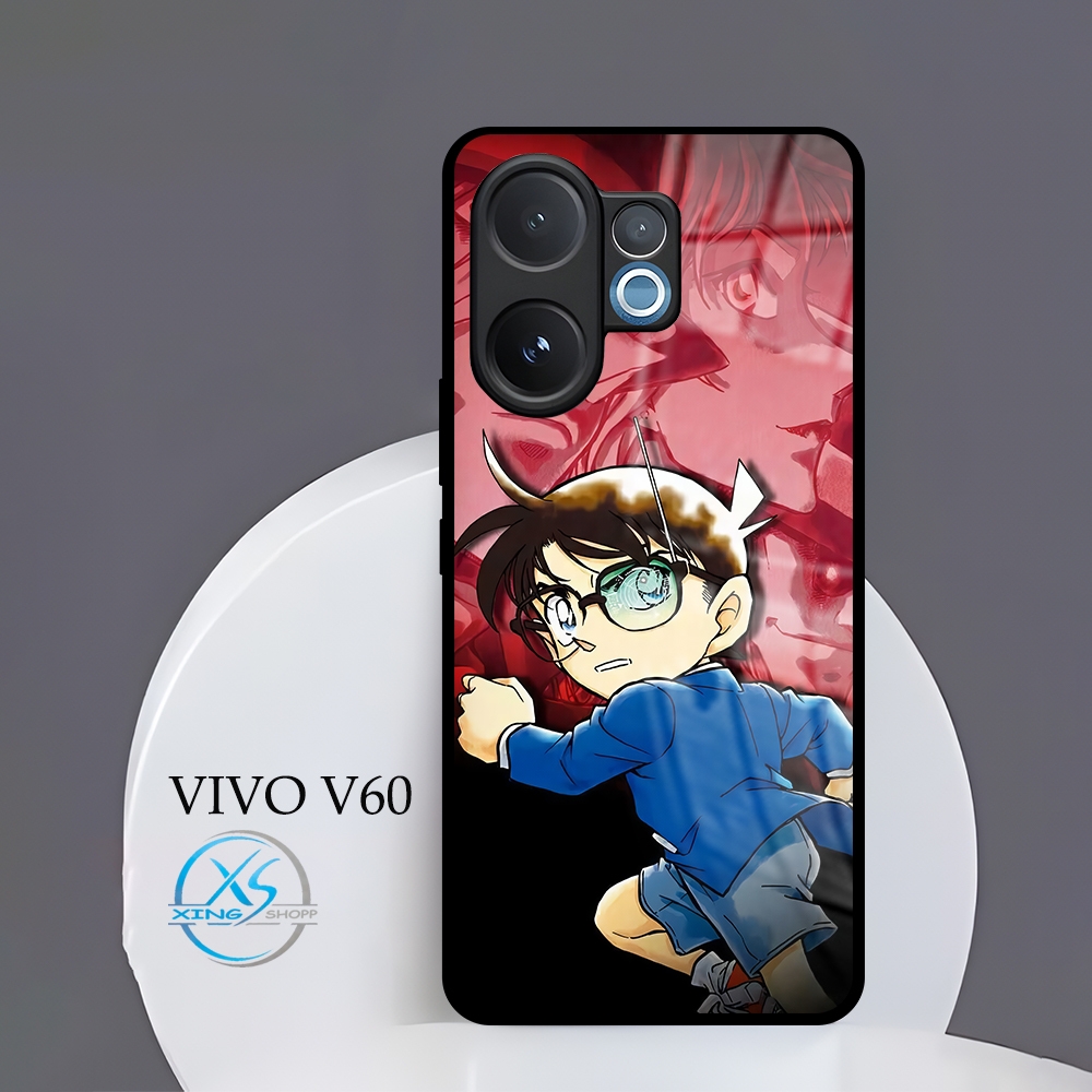 [HC10]  Case Glossy Case | VIVO V60 |  CASE KEKINIAN LUCU |  Casing Hp Kilau Motif DETEKTIF CONAN