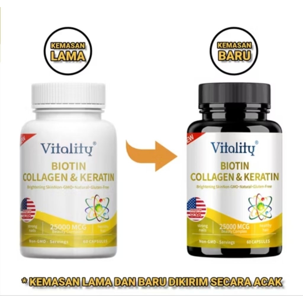 BIOTIN VITALITY SUPLEMEN PENUMBUH RAMBUT ORIGINAL MALAYSIA