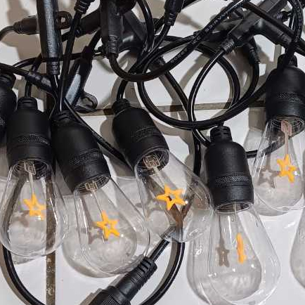 LAMPU HIAS GANTUNG CAFE OUTDOOR 10 LAMPU LAMPU LED FILAMEN