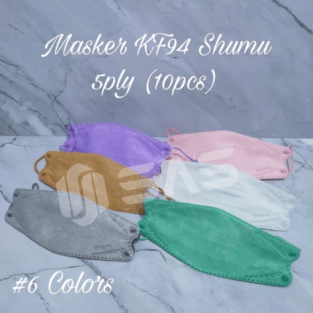 Masker KF94 SHUMU 5ply | Free Konektor Masker | 6 colors | 1pack (10pcs)