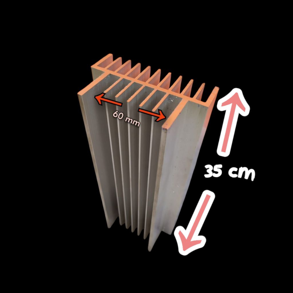 heatsink 2U 35cm built up 18 sirip HS pendingin 2U 35 cm