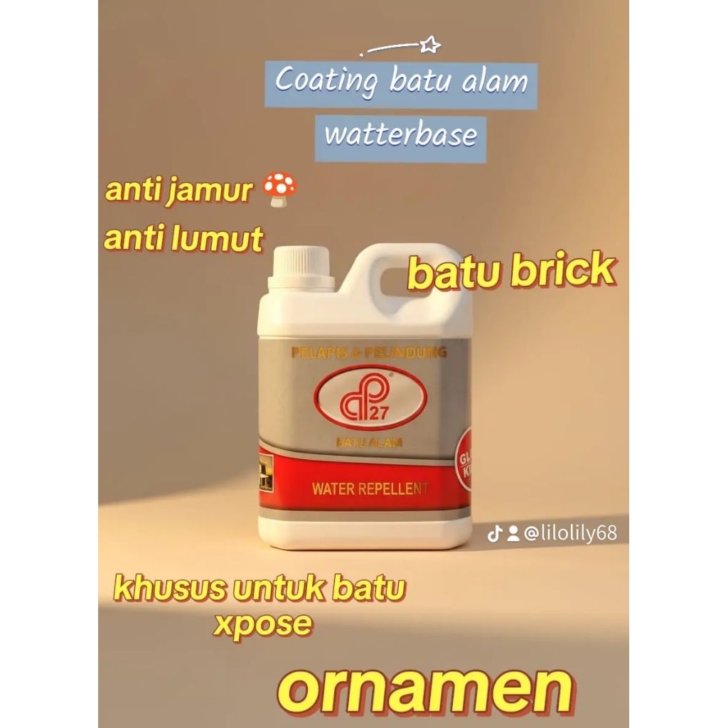 Coating batu alam watter base CP27 wattergloss /pelapis batu alam /coating batu alam watter gloss/un