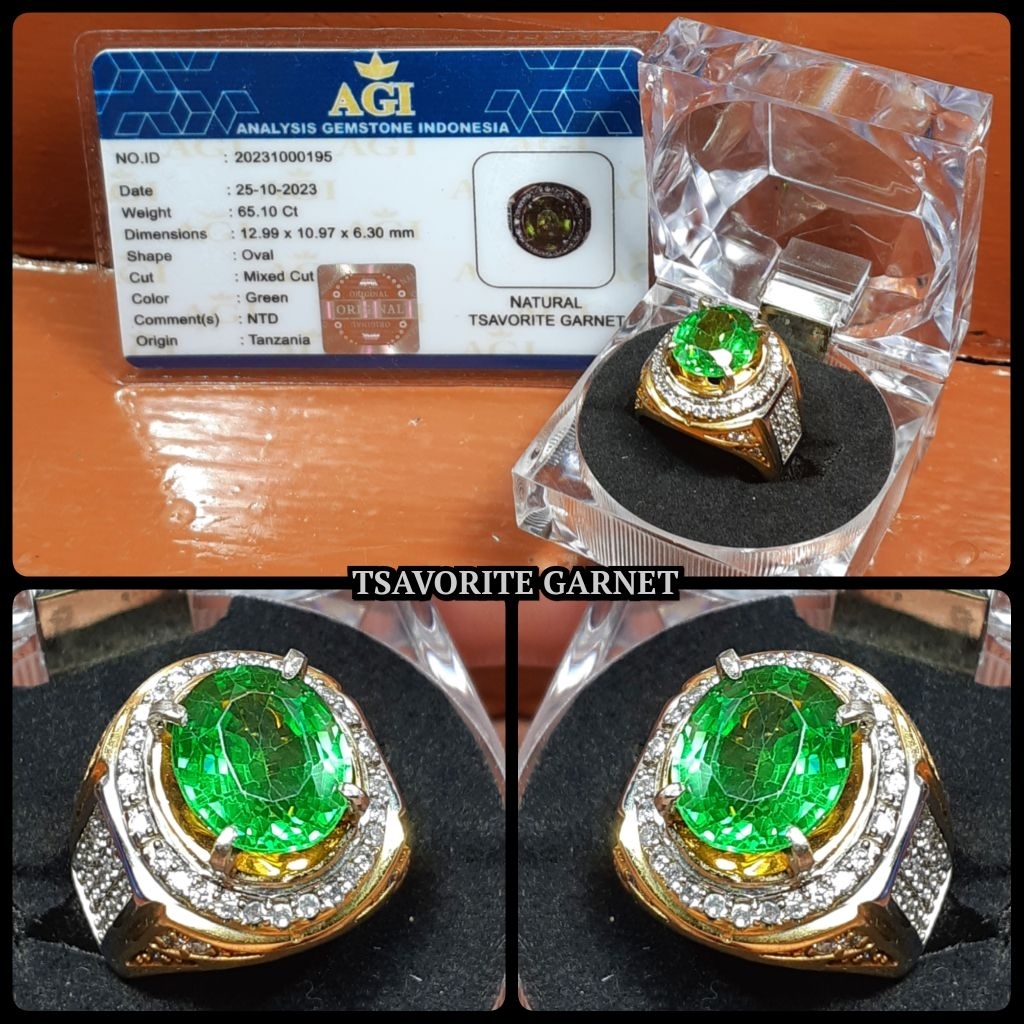 batu permata tsavorite garnet asli tanzania NTE