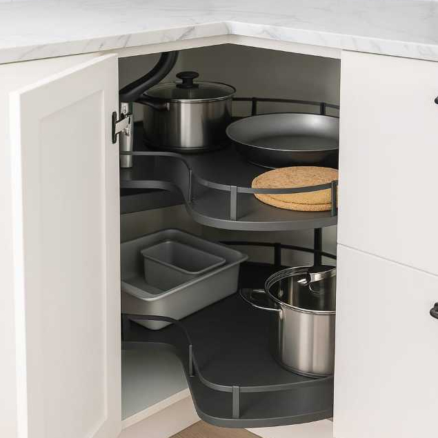 Rak Sudut Dapur putar 270 rak sudut tarik putar Rak lemari sudut Rak Sudut Putar  Rak tarik dapur