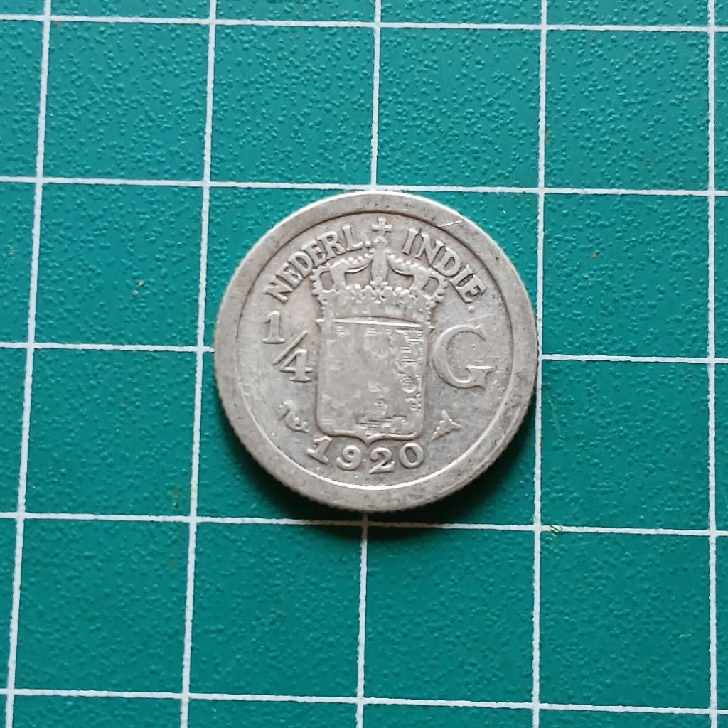 Koleksi Koin Perak Kuno Nederland Indie 1/4 Gulden