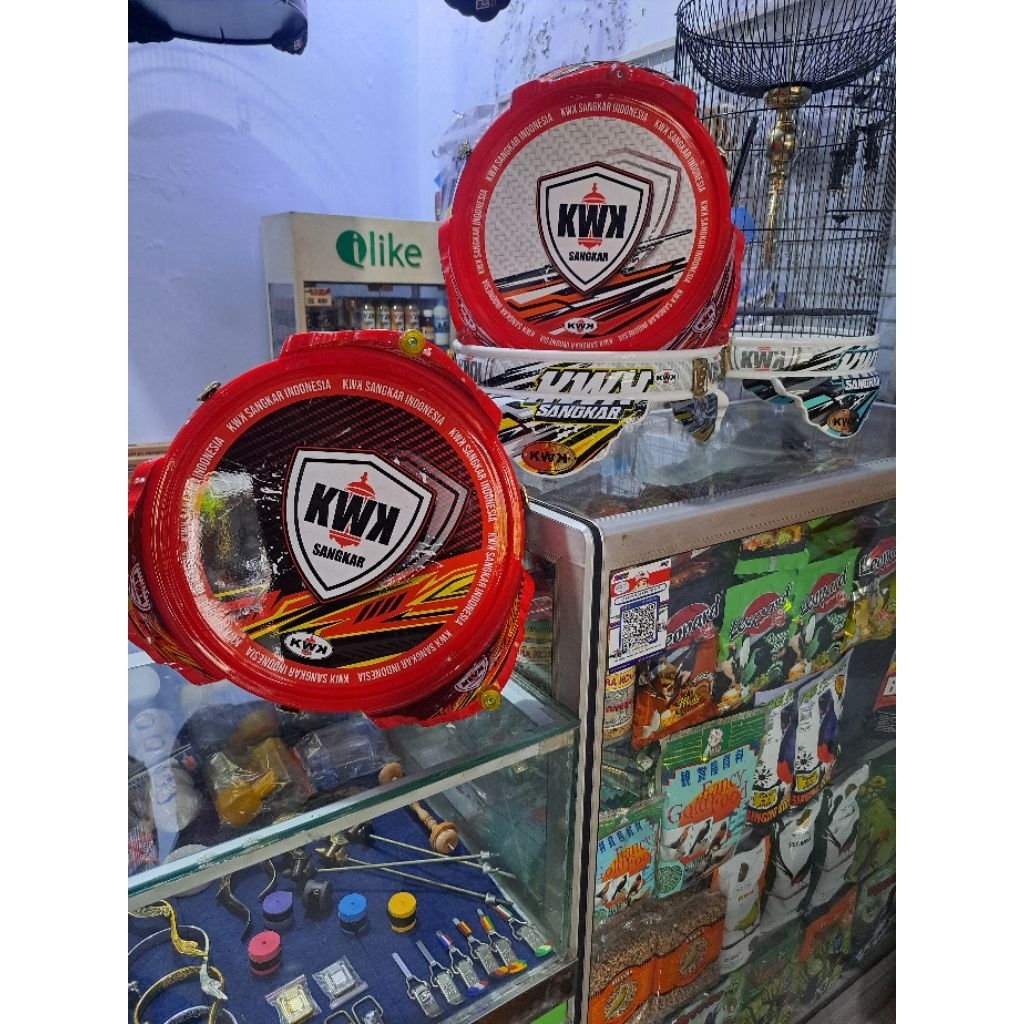 Tebok PVC Decal KWK lovebird dan pion stenlis