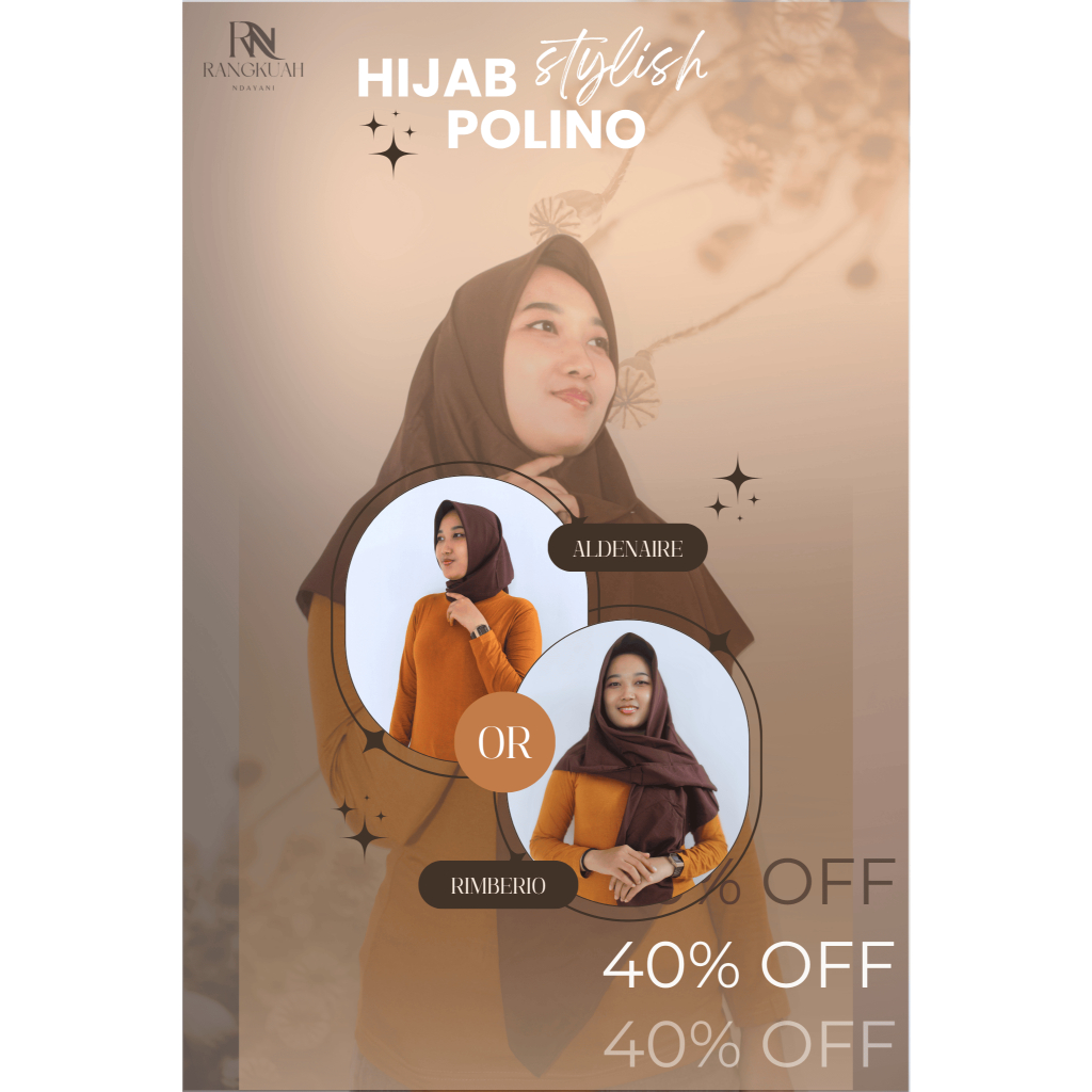 Kerudung hijab segi empat polos sekolah polino premium