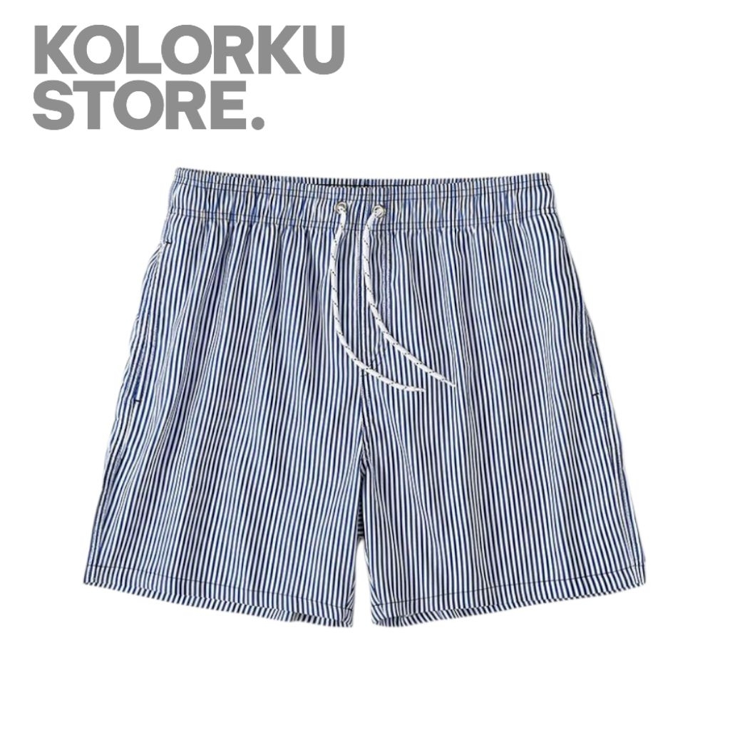 Kolorku_store Celana pendek motif salur (JUMBO) pria wanita Celana unisex