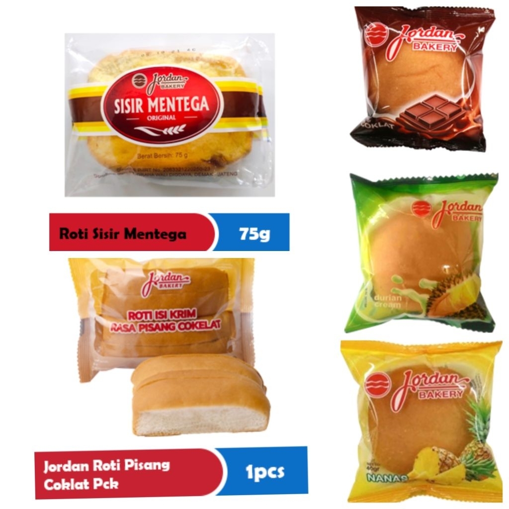 JORDAN Bakery Roti Sisir Mentega All Varian