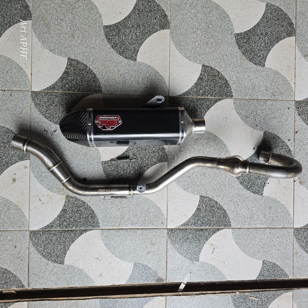 knalpot R9 MGX black series original honda CRF 150 L crf150l