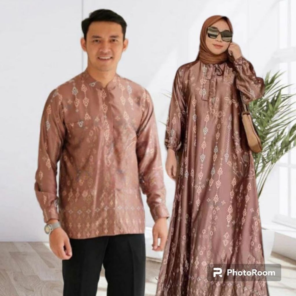 Baju Couple Pasangan Suami Istri Gamis DiorSilk GamisKekinian