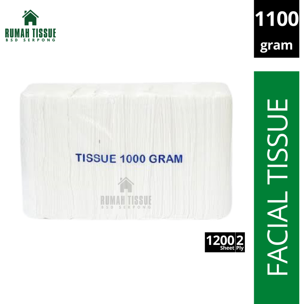 Tisu Wajah 1000 Gram 2-Ply Tisu 1Kg No Brand Termurah
