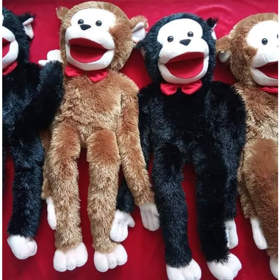 boneka muppet puppet monyet hitam