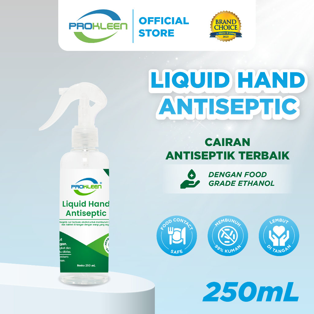 PROKLEEN Hand Sanitizer CAIR 70% Antiseptic Food Grade Aseptic 250mL