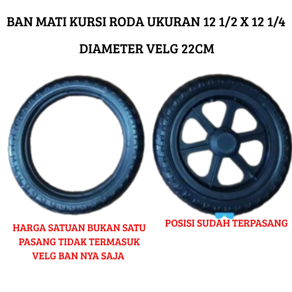[READY] Ban Mati Kursi Roda Diameter Velg 22cm