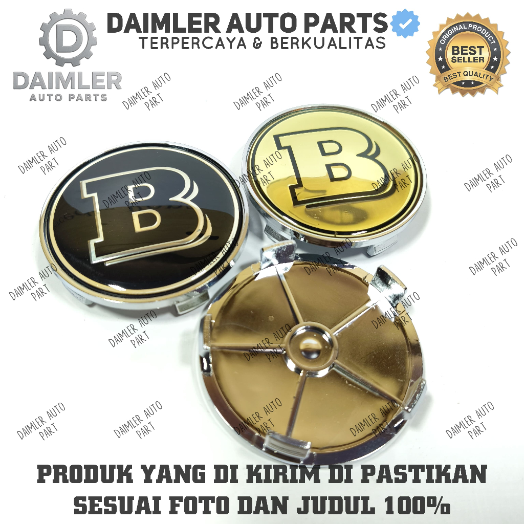 DOP VELG RODA EMBLEM BRBAUS 6,8CM MERCEDES BENZ 68MM BRABUS