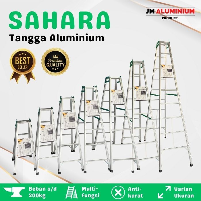 SAHARA - Tangga Aluminium SAHARA - Tangga Lipat Aluminium / Tangga Multifungsi JUMBO - HIJAU
