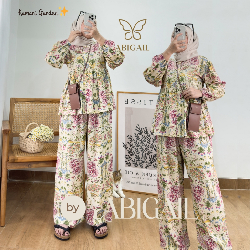 Setelan Celana Kulot Wanita bahan Rayon Premium Jumbo Model Kamari By Kamalin