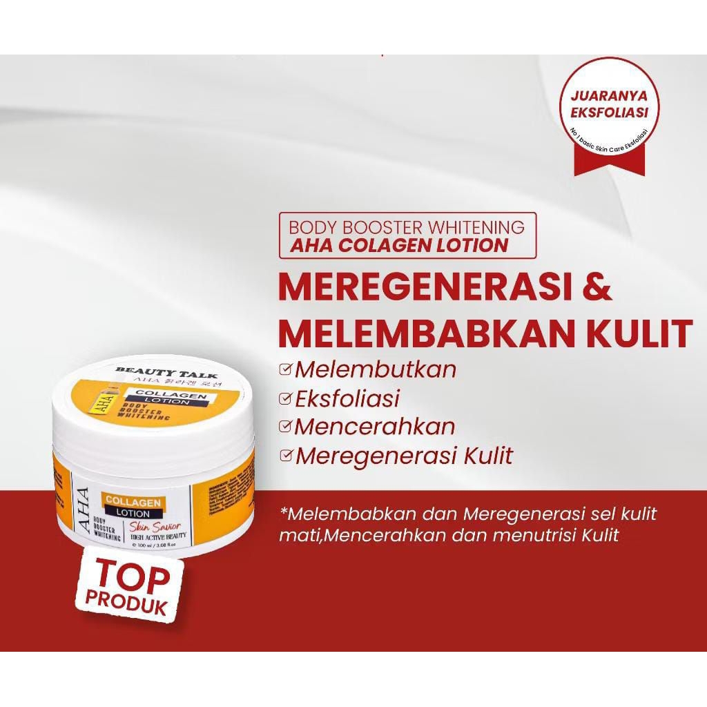 HB BOOSTER WHITENING AHA COLLAGEN 100 ML(Original Beauty Talk/BPOM)