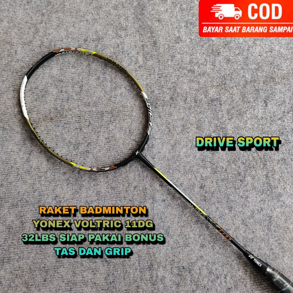 RAKET BADMINTON YONEX VOLTRIC 11DG 32LBS SIAP PAKAI BONUS TAS DAN GRIP