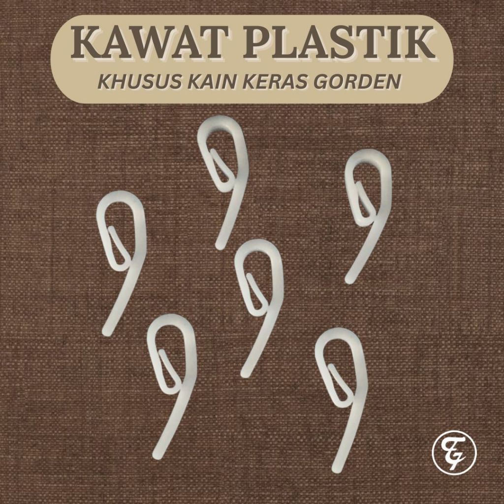Kawat Pita Kain Gorden Ukuran Kecil Putih Per-Buah