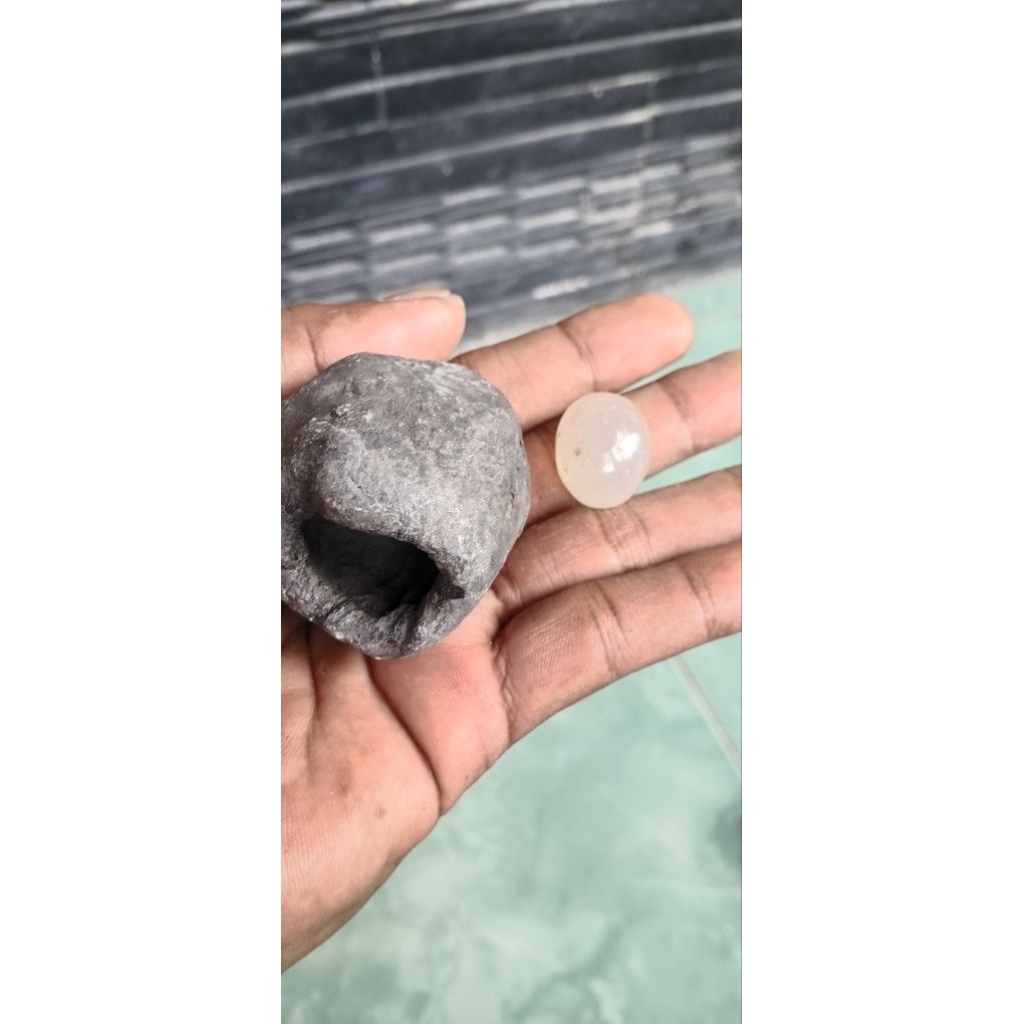 Batu akik aksesoris motif telur ayam