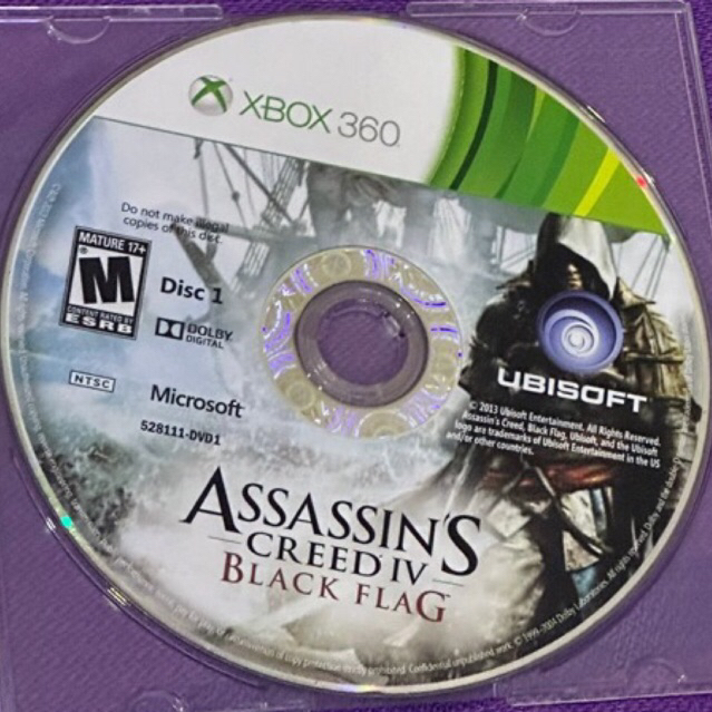 kaset xbox 360 ori us assassin creed black flag